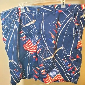 Polo Ralph Lauren American Flag USA Shorts 42 Relaxed Fit Sailing